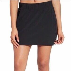 Calia by Carie Underwood Black Anywhere Woven Skort Size M Athleisure Athletic